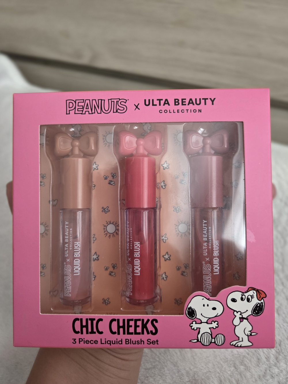 PEANUTS x ULTA BEAUTY Chic Cheeks 3-Piece Pink Liquid Blush Set